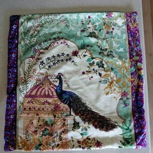 Peacock Colorful Tapestry Pillow Cover